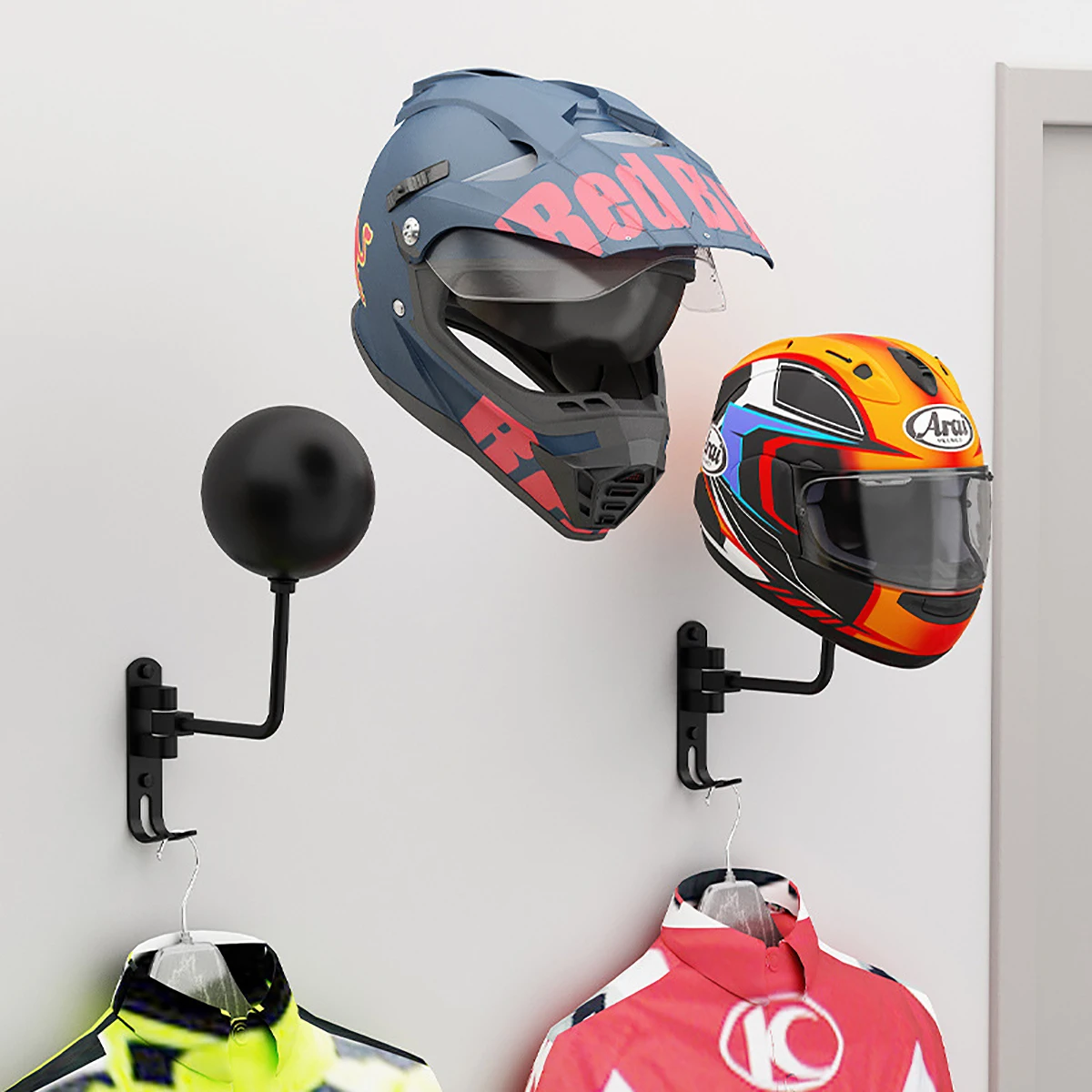 Cycling Gear Wall Mount - Настенная металлическая стойка для мотоциклетного шлема