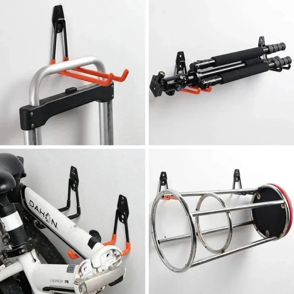 Cycling Gear Wall Hanger - Надежный металлический настенный крюк для велосипеда,